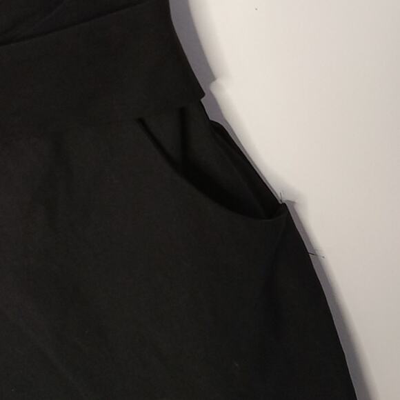 teezeme Juniors Size 1 Black Sleeveless Cross Waist Sheath Dress With Pockets - Picture 5 of 10